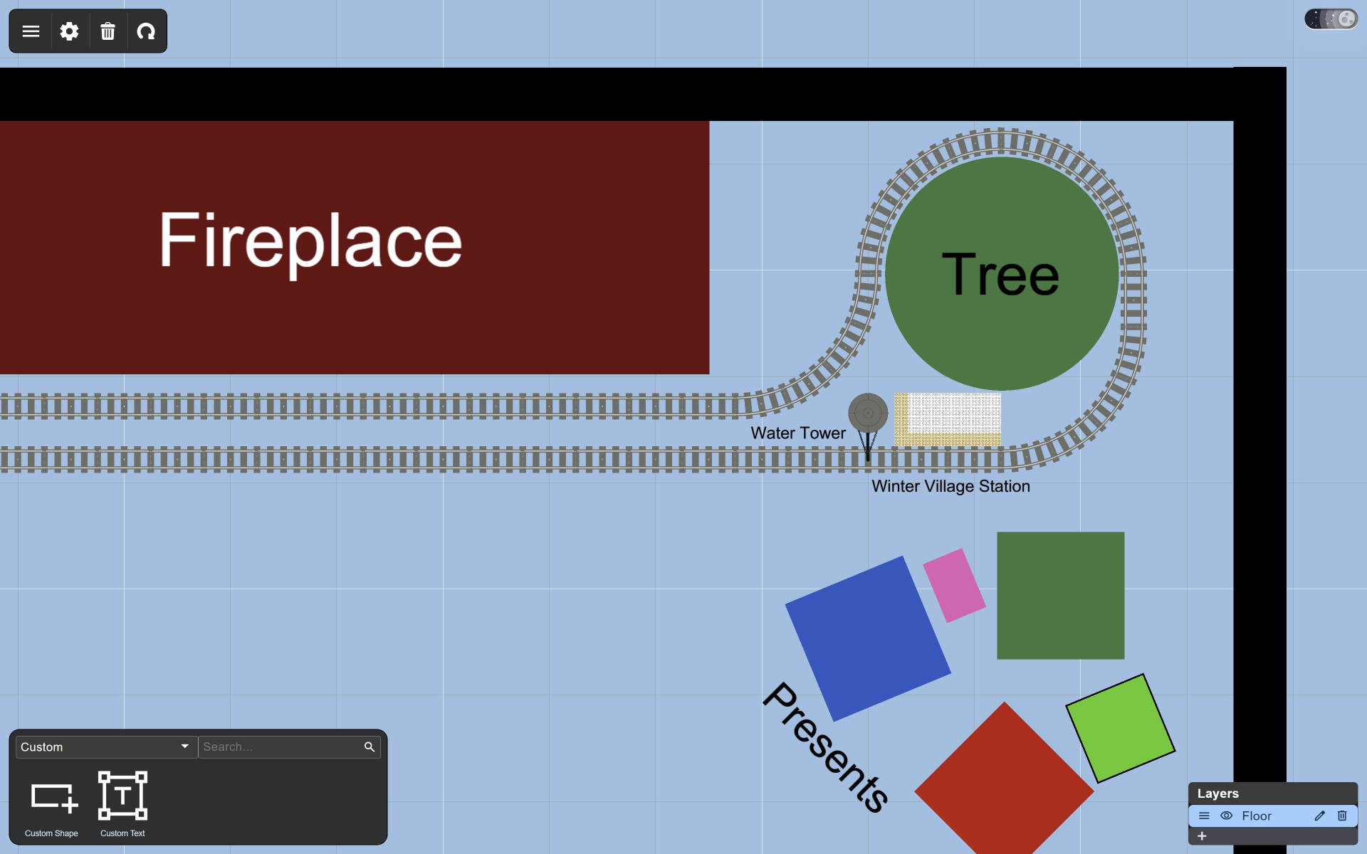 Add custom shapes, baseplates, and labels